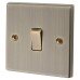 Knightsbridge 20A 1 Gang Double Pole Appliance Switch - Antique Brass