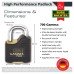 Burg Wachter Brass Gamma Padlock - 55mm Body - 22 x 26mm Shackle - Keyed Alike - Pack of 3
