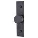 Frelan Hoxton Sturt Cabinet Knob on Rushton Backplate - 30mm Diameter - Matt Black