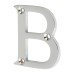 63mm Screw Fix Door Letter - B - Polished Chrome