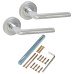 M Marcus Polished/Satin Chrome Door Handles on Round Rose - Lena Range 