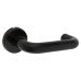 Hoppe AR600/20 Ebony Black Nylon Steel Core Safety Door Handle on Rose - Paris Range 