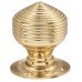 Hampstead Edwardian Reeded Beehive Mortice/Rim Door Knob - 60mm Rose Diameter - Polished Brass