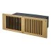 Floor Vent - 267 x 95 x 125mm - 11000mm² Free Air Flow - Polished Brass