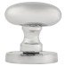 Exel Victorian Oval Mortice Door Knob Kit - 61mm Rose Diameter - Polished Chrome