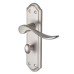 Heritage Brass by M Marcus Satin Nickel Scroll Bathroom Door Handle - Sandown Range - 180 x 48mm Heritage Brass by M Marcus Satin Nickel Scroll Bathroom Door Handle - Sandown Range - 180 x 48mm