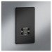Knightsbridge 115/230V Screwless Flat Plate Dual Voltage Shaver Socket - Matt Black & Black Insert