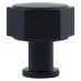 Alexander & Wilks Vesper Hex Cabinet Knob - 33mm Diameter - Matt Black