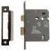 Hampstead 3 Lever Sashlock - 75mm Case - 57mm Backset - Square - Black Nickel