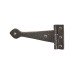 Elan Tudor Plain Door Tee Hinge - 229 x 85mm - Metalized Antique Black Iron