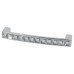 Exel Cut Glass Square Arched D-Bar Cabinet Pull Handle - 128mm Centres - Polished Chrome
