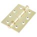 Jedo Twin Ball Bearing Steel Grade 11 Butt Fire Door Hinge - 102 x 76 x 2.7mm - Pol Brass - Pair