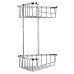 Croydex Wirework Large Corner Shower Basket - Two Tier - 305 x 275 x 165mm - Mild Steel