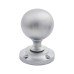 Exel Victorian Ball Mortice Door Knob - 61mm Rose Diameter - Satin Chrome