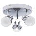 Forum Spa Milan 5W 3 Spotlight Semi Flush LED Bathroom Ceiling Light - IP44 - 3000K - Polished Chrome