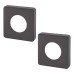 Jigtech Square Passage Rose Cover - 52 x 52mm - Black Nickel