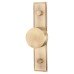 Frelan Hoxton Sturt Cabinet Knob on Rushton Backplate - 40mm Diameter - Antique Brass