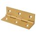 Solid Drawn Butt Cabinet Hinge - 64 x 35 x 1.45mm - Satin Brass - Pair