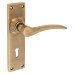 Hampstead Antique Brass Keyhole Lock Door Handle - Buckingham Range - 152 x 41mm