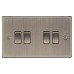 Knightsbridge 10AX 4 Gang 2 Way Light Switch - Antique Brass