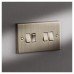 Knightsbridge 10AX 4 Gang 2 Way Light Switch - Antique Brass