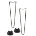 Exel Hairpin Leg - 2 Pin - 500mm Height - Black - Pair