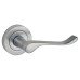 Exel Satin Chrome Scroll Door Handles on Round Rose 