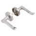 Exel Satin Chrome Scroll Door Handles on Round Rose 