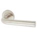 Exel Satin Stainless Steel 19mm Bent Door Handles on Round Rose