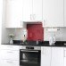 Exel Aluminium Kitchen Splashback - 900 x 750mm - Gloss Burgundy Red