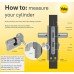 Yale 1 Star 6 Pin Kitemarked 100mm Euro Double Cylinder - 50 + 50mm - Pol Nickel - Keyed to Differ