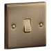 Knightsbridge 10AX 1 Gang Intermediate Light Switch - Antique Brass Knightsbridge 10AX 1 Gang Intermediate Light Switch - Antique Brass