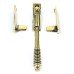 From The Anvil Reeded Locking Night Vent Casement Window Fastener - Aged Brass