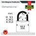 Burg Wachter Brass Magno Padlock - 60mm Body - 35 x 34.5mm Shackle - Keyed Alike - Pack of 5