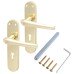 Hampstead Polished Brass Keyhole Lock Door Handle - Naples Range - 182 x 40mm