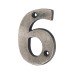 Olde Forge 78mm Screw Fix Door Numeral - 6 - Pewter