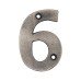 Olde Forge 78mm Screw Fix Door Numeral - 6 - Pewter