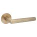 Jigtech Matt Antique Brass Door Handles on Round Slim Rose - Schema Minim Range 