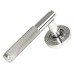From The Anvil Polished Stainless Steel Knurled Door Handles on Round Beehive Rose - Brompton Range 