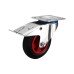 Coldene Heavy Duty Industrial Castor - Swivel Braked - 135kg Max Weight - 160mm Diameter - Black/Red