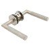 Jigtech Satin Stainless Steel Knurled Door Handles on Round Slim Rose - Schema Modell Range 
