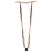 Rothley Hairpin Leg - 2 Pin - 350mm Height - Polished Copper