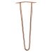 Rothley Hairpin Leg - 2 Pin - 350mm Height - Polished Copper