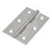 Steel Butt Door Hinge - 75 x 50mm - Durosil Silver Finish
