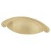 Exel Chest Drawer Cabinet Cup Handle - 64mm Centres - Satin Brass