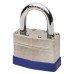 Squire Watchman Laminated Padlock - 60mm Body - 30 x 38mm Shackle - Keyed to Differ - Silver