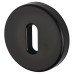 Hoppe AR600/26 Nylon Escutcheon - 52mm Diameter - Keyhole - Ebony Black - Pair