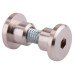 Hex Headed Bolt Through Fixing - 12-13mm Panels - Satin Anodised Aluminium - Pack of 10