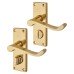 Exel Budget Scroll Privacy Door Handle Kit - Short Plate - Polished Brass