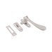 Exel Cast Victorian Mortice & Hook Plate Casement Window Fastener - Reversible - Satin Chrome